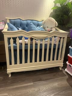 baby bed pearl white color English style