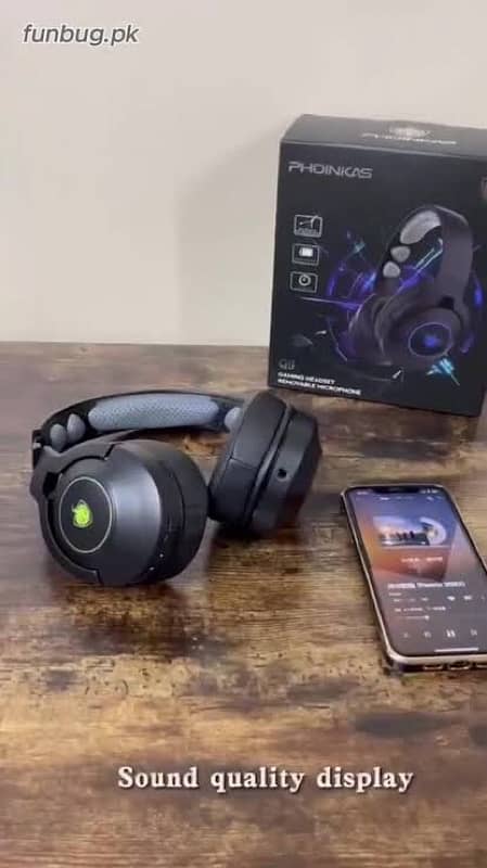 Orignal Headphone Phonikas Q9 Pro gamming Headphone bluethooth 1