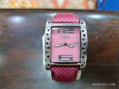 Original Burgi Pink Watch American Brand Swiss Machine in 10000 only