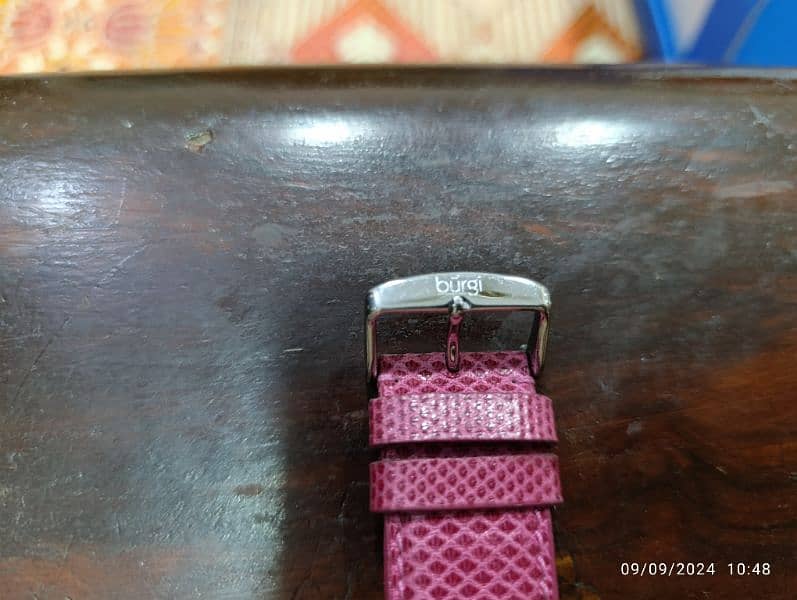 Original Burgi Pink Watch American Brand Swiss Machine in 10000 only 12