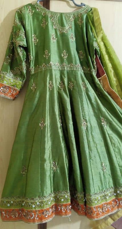 Mehndi 2 piece frock duppata 2