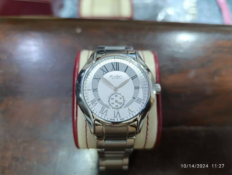 Original Kolber Stainless-steel Swiss Made Watch with box 50000 only 5