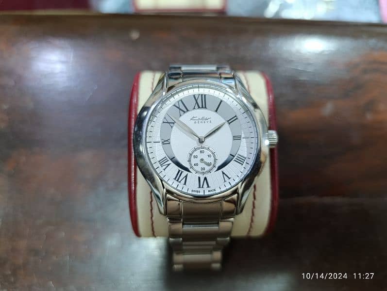 Original Kolber Stainless-steel Swiss Made Watch with box 50000 only 6