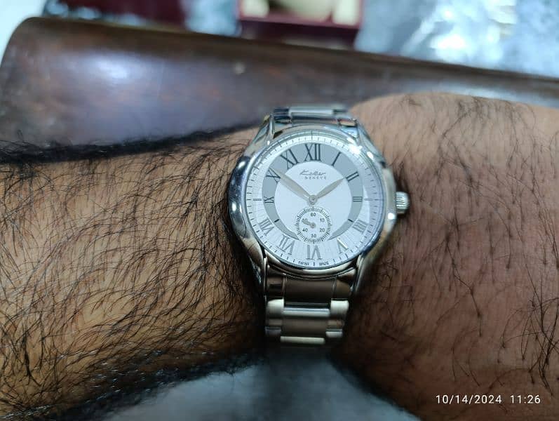 Original Kolber Stainless-steel Swiss Made Watch with box 50000 only 12