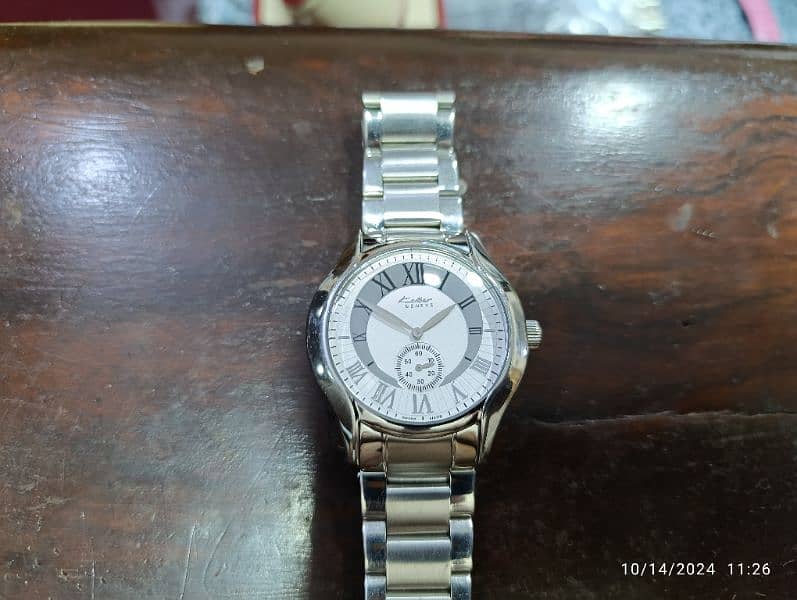 Original Kolber Stainless-steel Swiss Made Watch with box 50000 only 14