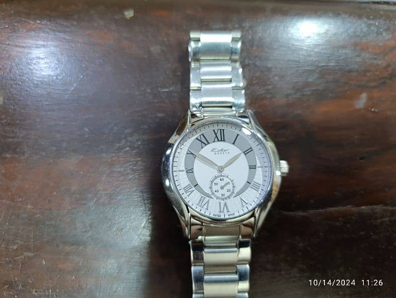 Original Kolber Stainless-steel Swiss Made Watch with box 50000 only 15