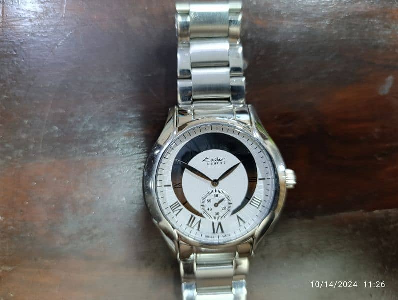 Original Kolber Stainless-steel Swiss Made Watch with box 50000 only 16