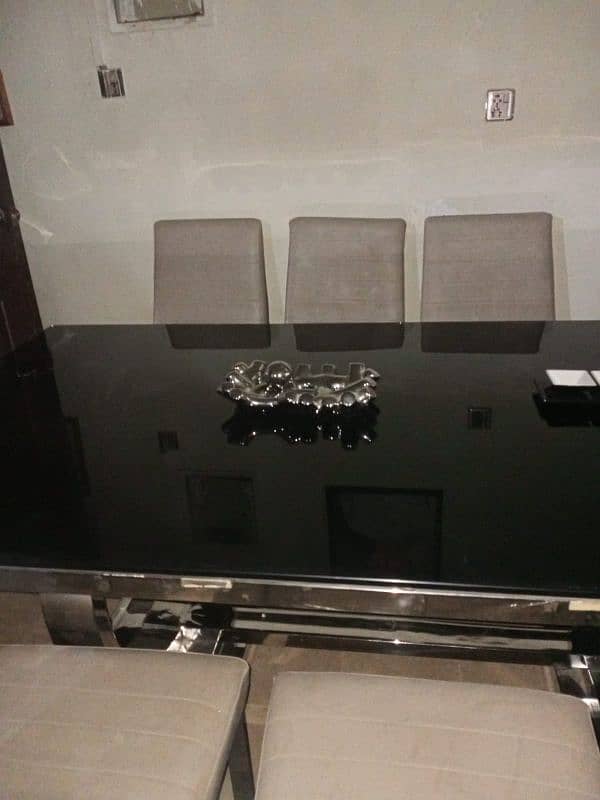 beautiful black glass dining table 2