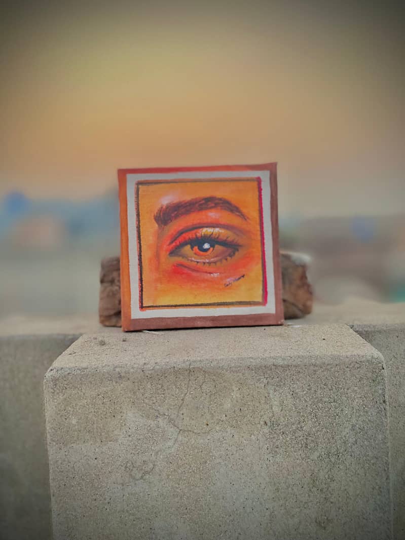 Handmade Painting of 'The Observer's Eye' 1