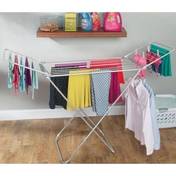 Foldable and adjustable clothes drying stand 2