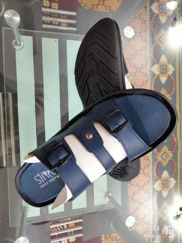 LEATHER slipper blue and black 11