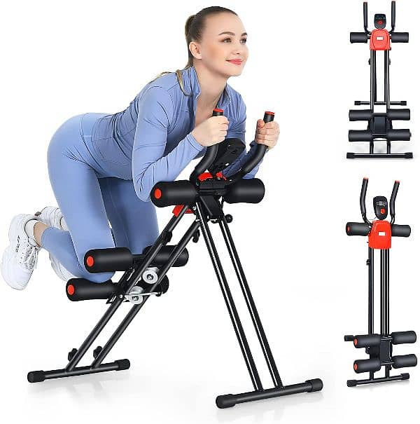 Ab fitness machine roller coaster adjustable foldable 4