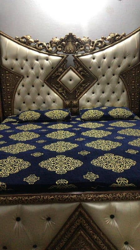 king size bed with diamond spring mattress and side tables 3