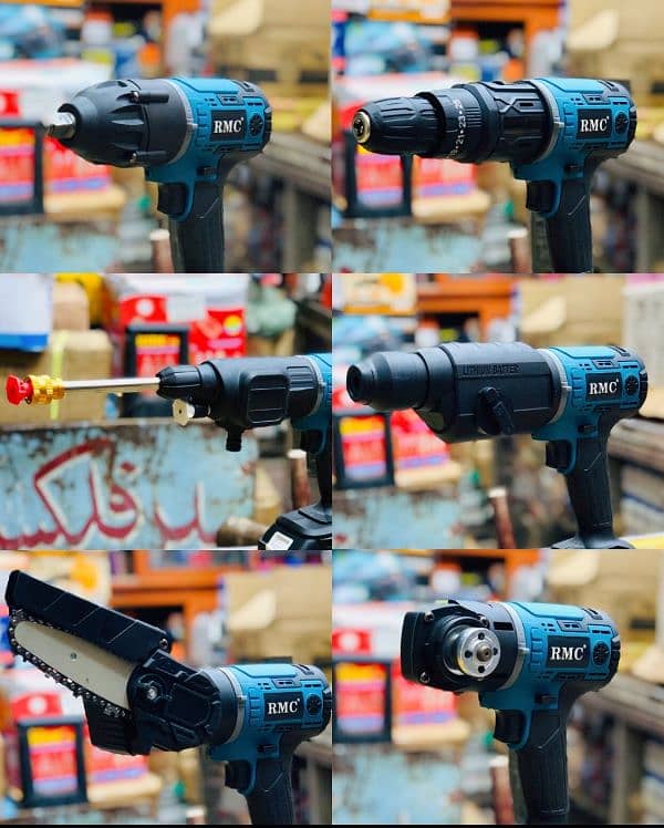 6 in 1 cordless drill machine with 2 Heavy duty batteries 0