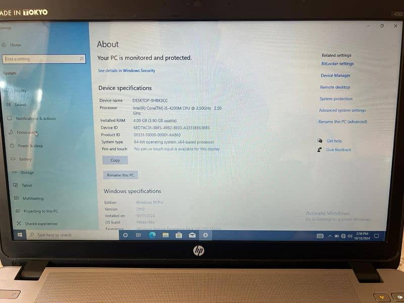 HP ProBook core i5 4th generation 2