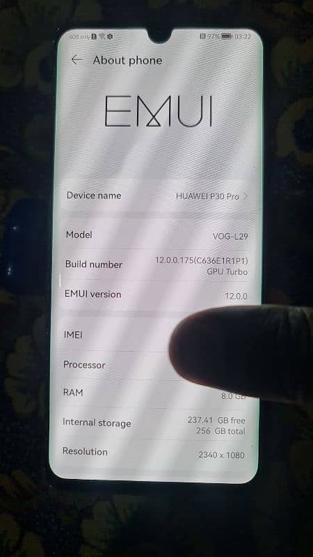 HUAWEI" P30"PRO" 8GB"256GB"DUAL" SIM"PTA APROVE 2