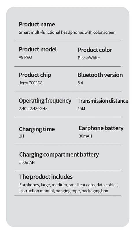 Airpods A9 Pro ANC With Touch Screen Display 5