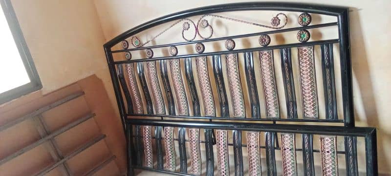 IRON BED WITHOUT MATTRESS ( GOOD CONDITION) 14