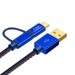 CableCreation 2 in 1Micro USB + USB C Cable