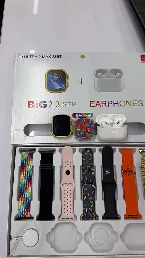 i20 Ultra Max Suit Smart Watch Golden Edition With Airpods 0