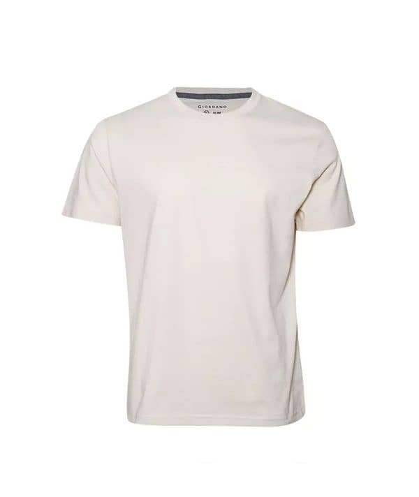 Giordano - Men's casual beige cotton t-shirt (branded) 1