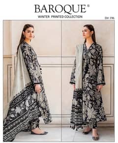 3pc khaddar/3 pcs woman unstitched khaddar/Khaddar Suit 0