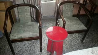 2 chairs 1 table stool