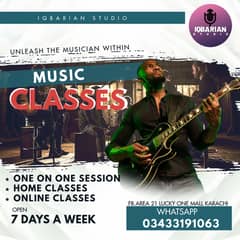 New guitar available best quality music classes available Karachi