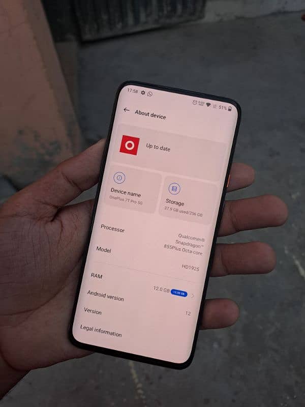 Oneplus 7t pro McLaren 5G (12/256) PTA Approved. 5