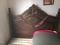 wooden king bed damage for sale