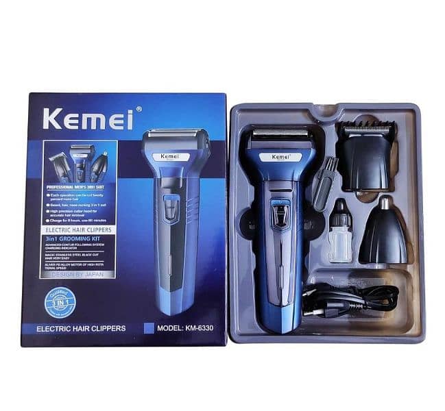 Original Kemei KM-6332 Hair Trimmer Shaver 3iin1 Machine Free Delivery 0