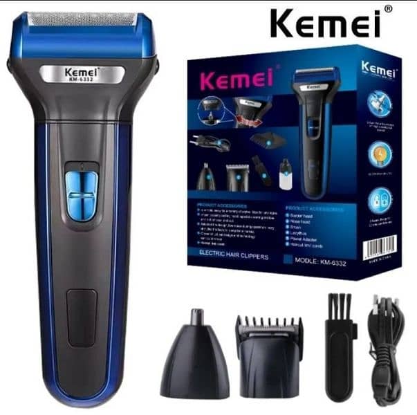 Original Kemei KM-6332 Hair Trimmer Shaver 3iin1 Machine Free Delivery 4