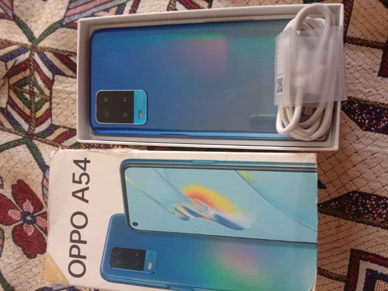 4/128GB OppoA54 mobile for sale. sirf panel change hai. lakin good work. 3