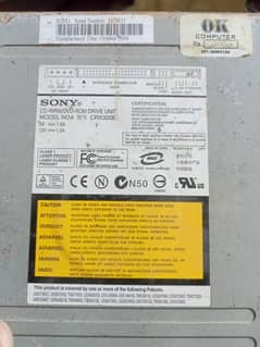 sony DVD rom rewriter