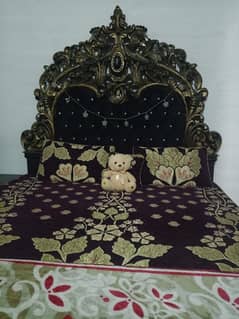 wooden bed set| bed | with dressing| almari| shokash.