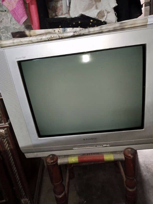 ecostar television 21 inch all okay screen okay b no repair ket 1