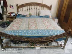 King size bed with mattress and side tables