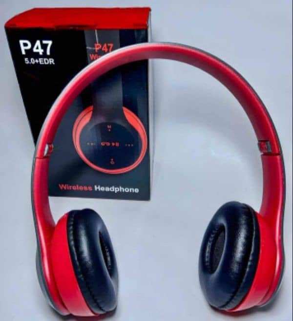 P47 WIRELESS HEADPHONES with free small earphones 1