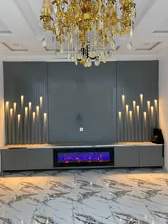 Electric fireplace And strips