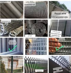 Home wall Razor barbed security wire electric fence chain link fence