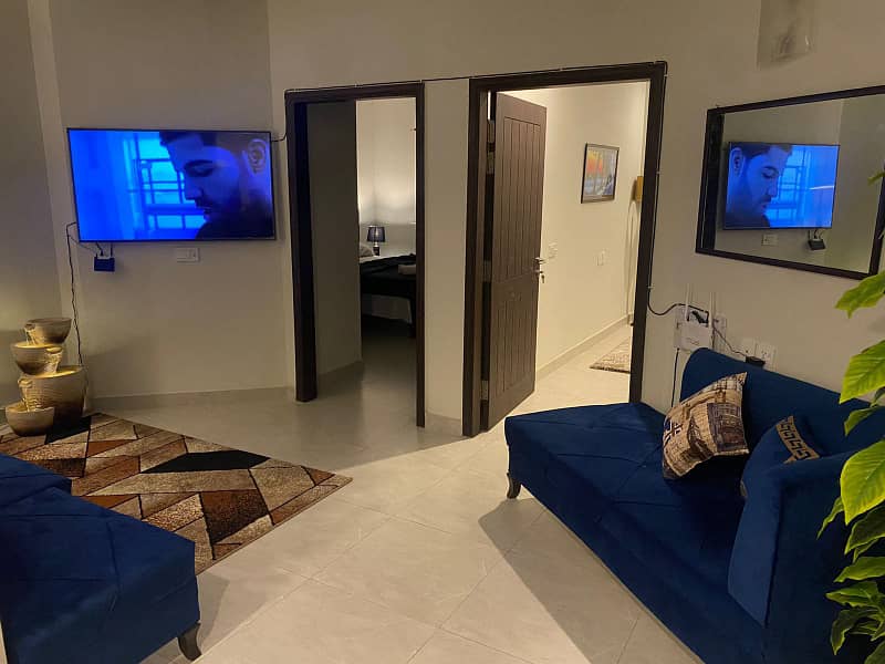 2 Bed Furnished Apartment Available For Rent. In Zarkon Heights G-15 Islamabad. 9