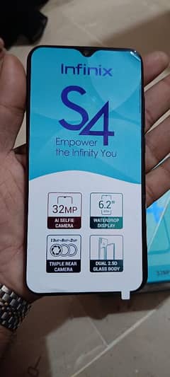 Infinix s4 4/64 all 10/10 condition with box charger 0