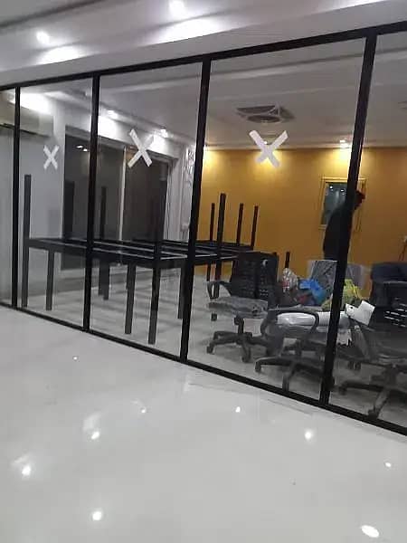 aluminium window & glass stairs terrace openable door 12mm partition 9