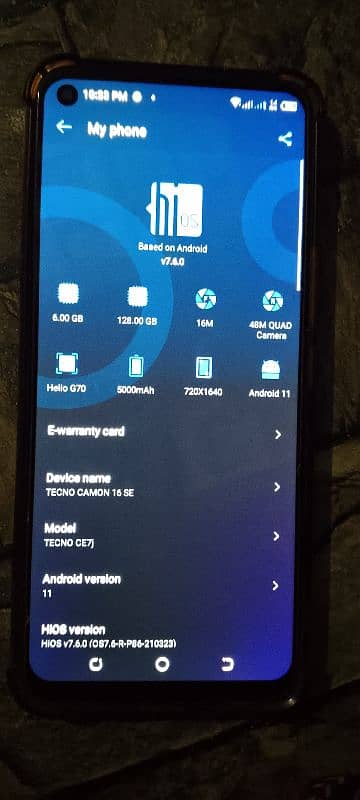 Tecno Camon 16 Se 6/128 1