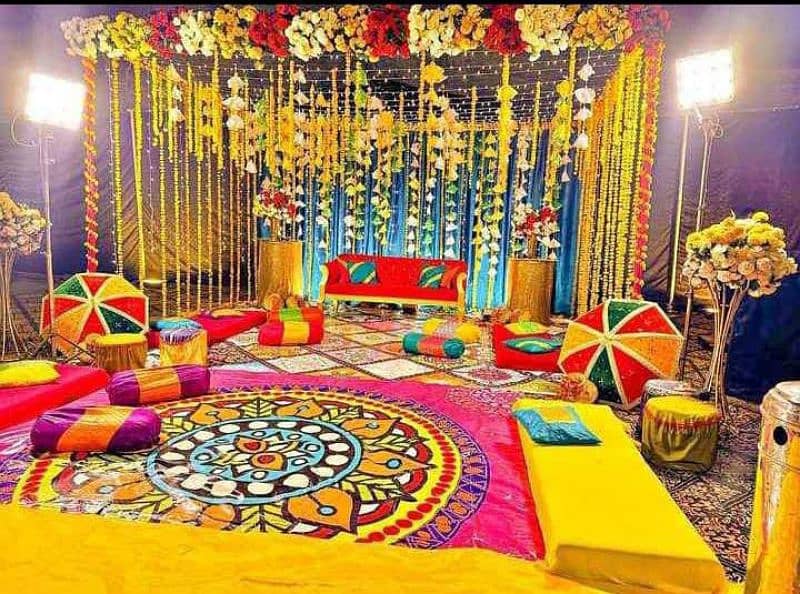 mehndi setup Khan events decor 3