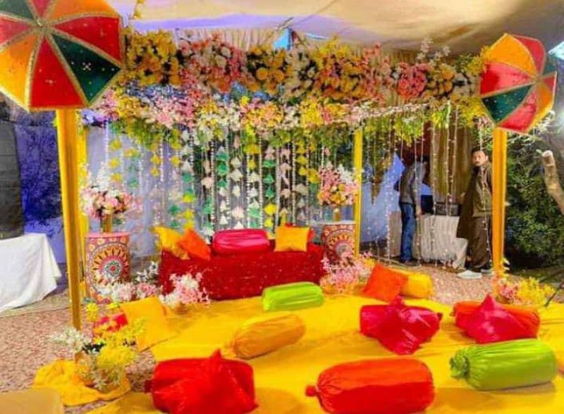 mehndi setup Khan events decor 11