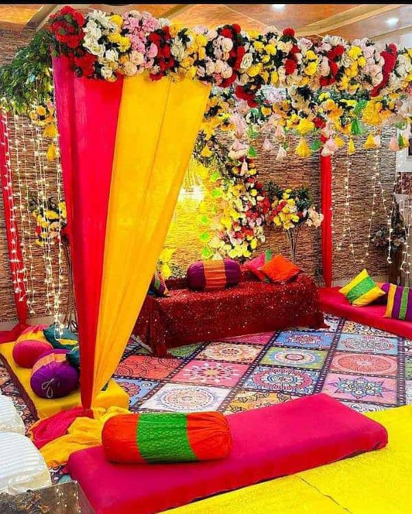 mehndi setup Khan events decor 14