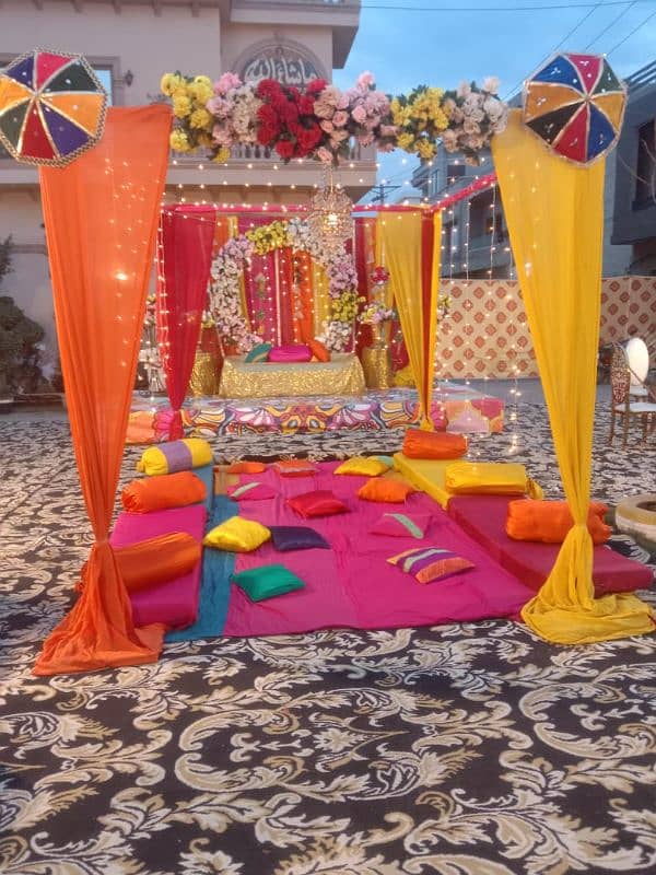 mehndi setup Khan events decor 16