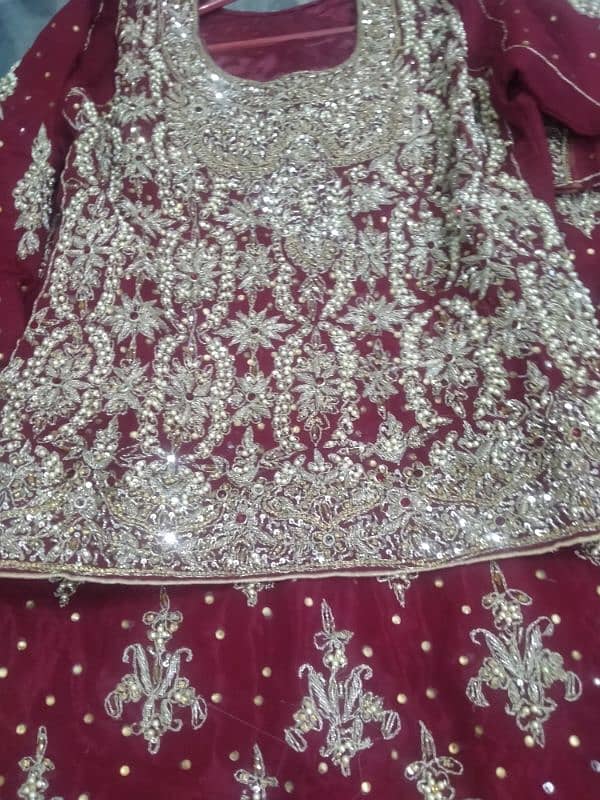 mayoo mehndi  and barat dress. . . shirt with lehnga and goti dupataa 3