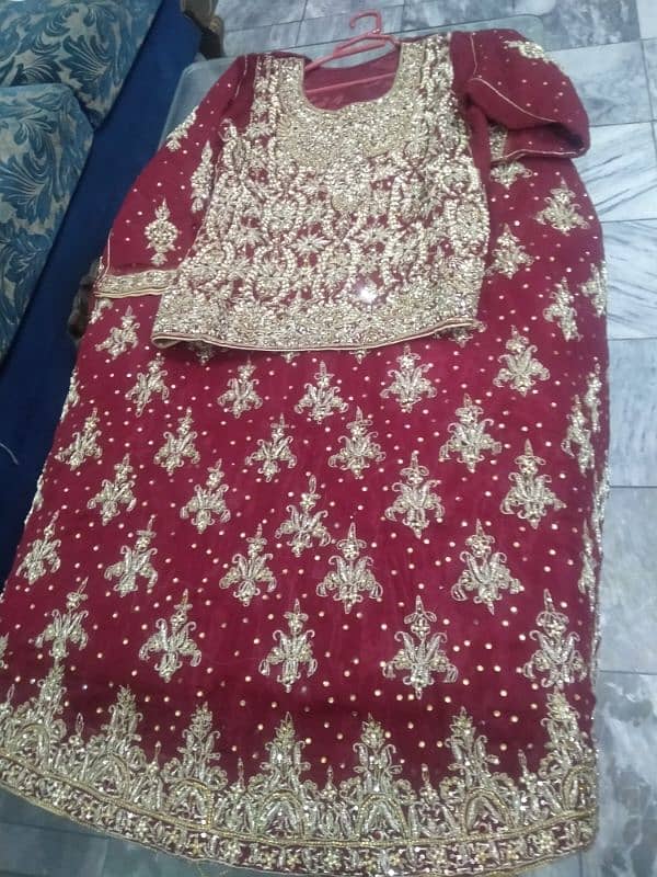 mayoo mehndi  and barat dress. . . shirt with lehnga and goti dupataa 4